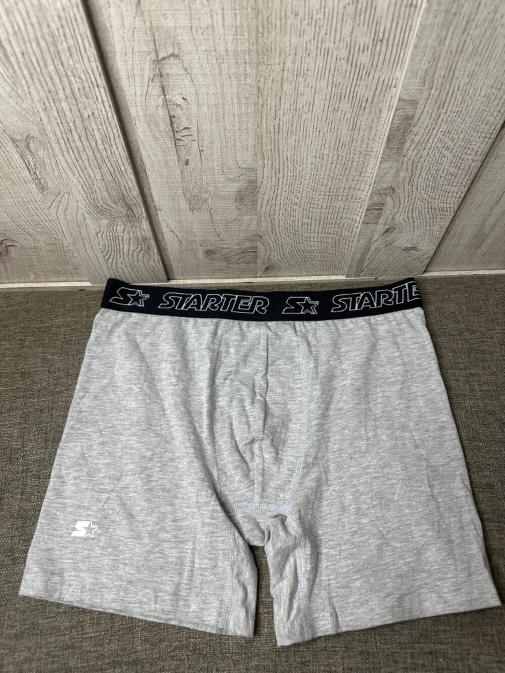Starter Mens Size Large Boxer Briefs Blue Gray Cotton Blend Underwear Pack of 2 - Picture 2 of 8